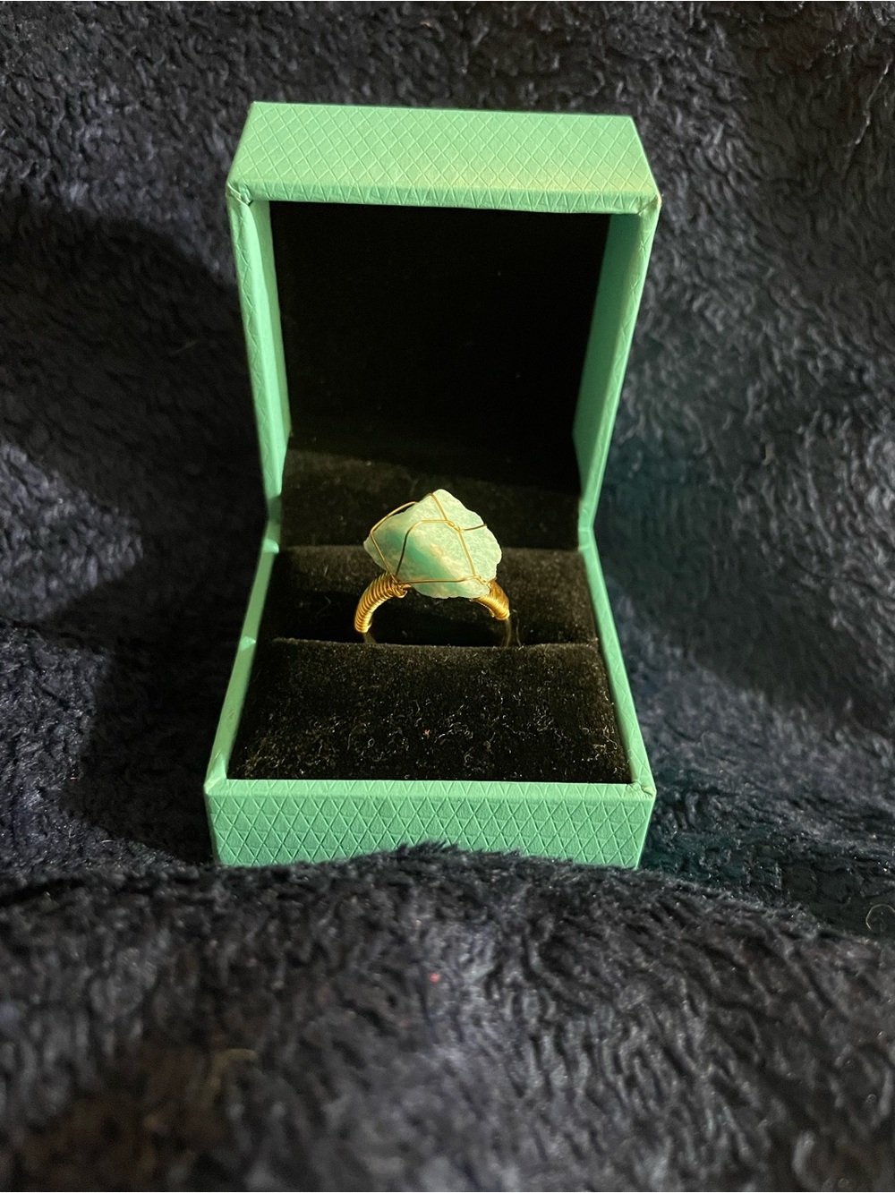 Handmade Raw Paraiba Tourmaline Ring